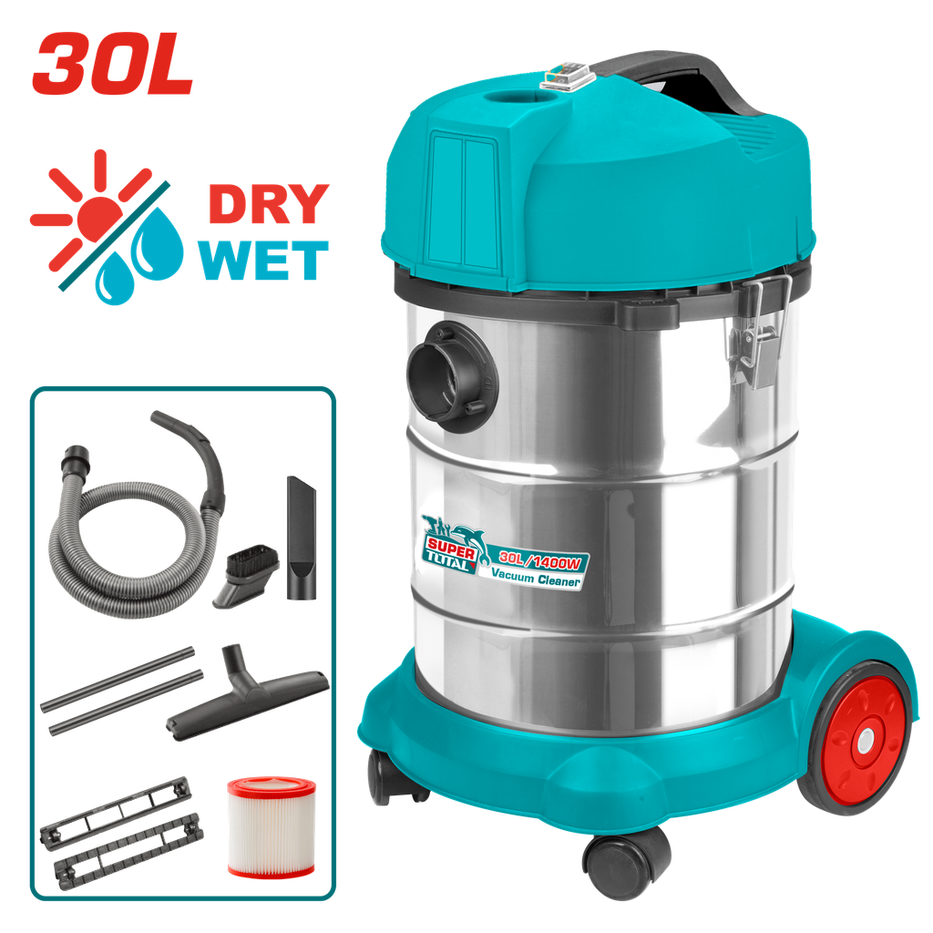 ASPIRADORA Y SOPLADORA PARA HUMEDO Y SECO 30L 1400W