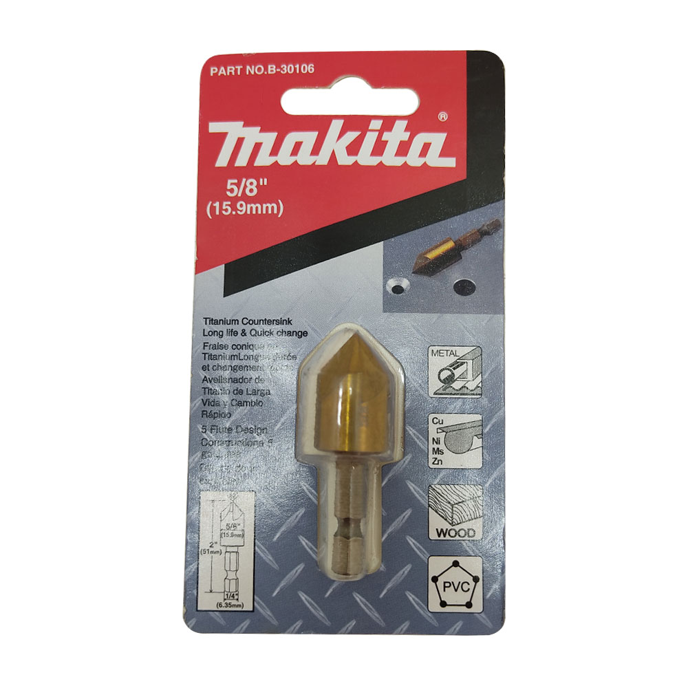 AVELLANADOR MAKITA 5/8 MULTIMATERIAL ZANCO HEXAGONAL (B-30106)