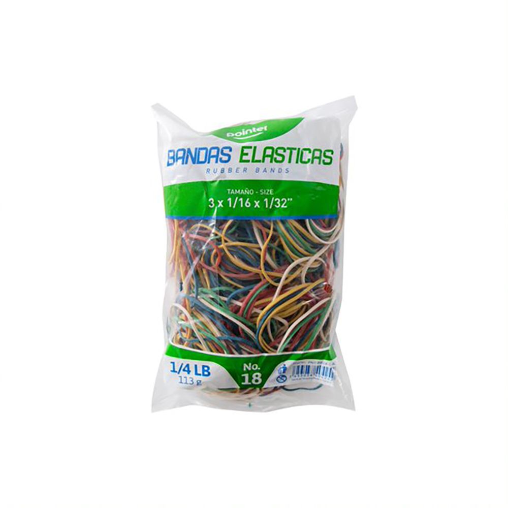 BANDAS ELASTICAS 1/4 LB COLOR POINTER