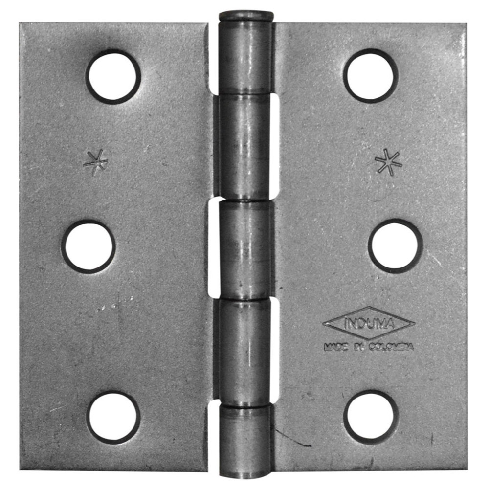 BISAGRA NUDO CABEZA PLANA HIERRO INDUMA 3X3 TRIO BOLSA (CAL 16) X12 PARES - CERRAJERIA (T1304-165)