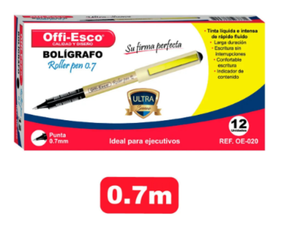 BOLIGRAFO ROLLER PEN 0.7MM EJECUTIVO NEGRO (OE-020)