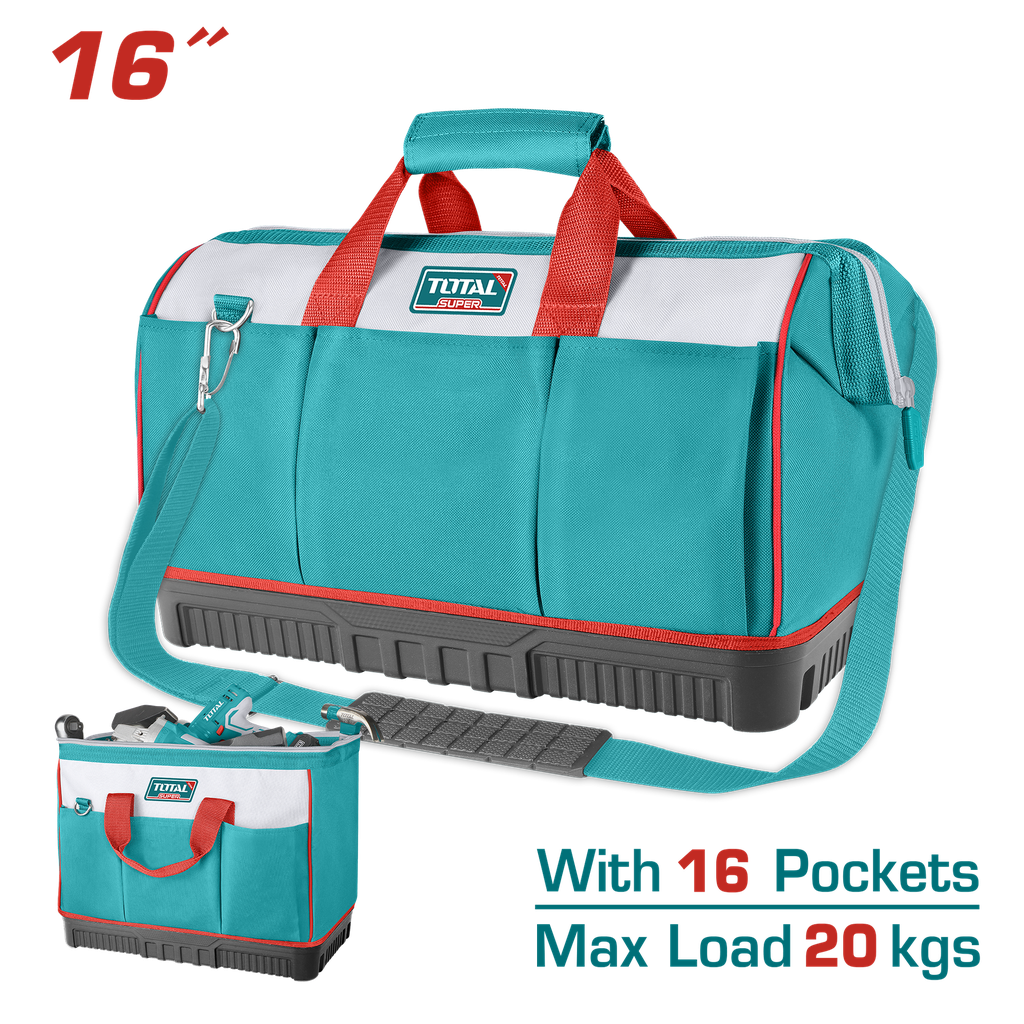 BOLSO DE HERRAMIENTAS 16 REFORZADO INDUSTRIAL TOTAL (THT16163)