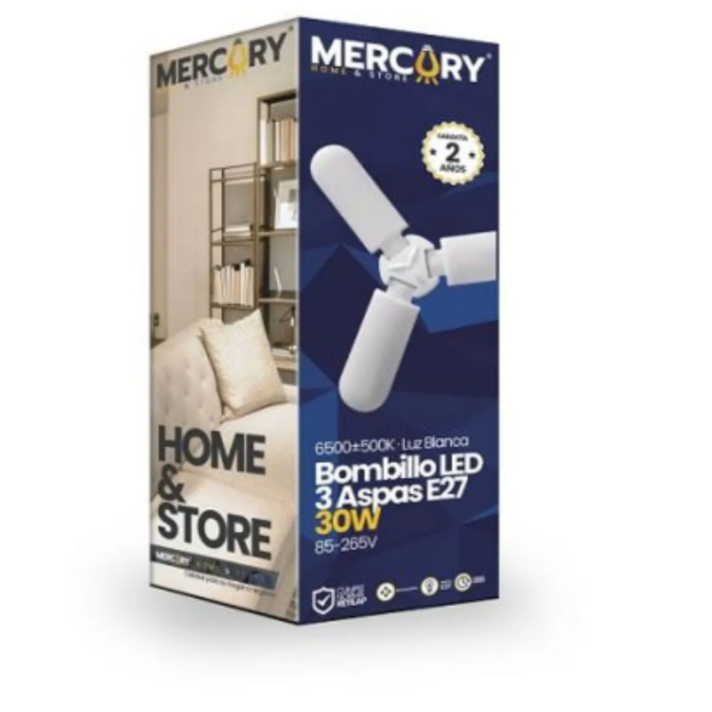 BOMBILLO LED 30W 3 ASPAS ESCUALIZABLE MERCURY E27 (03849)