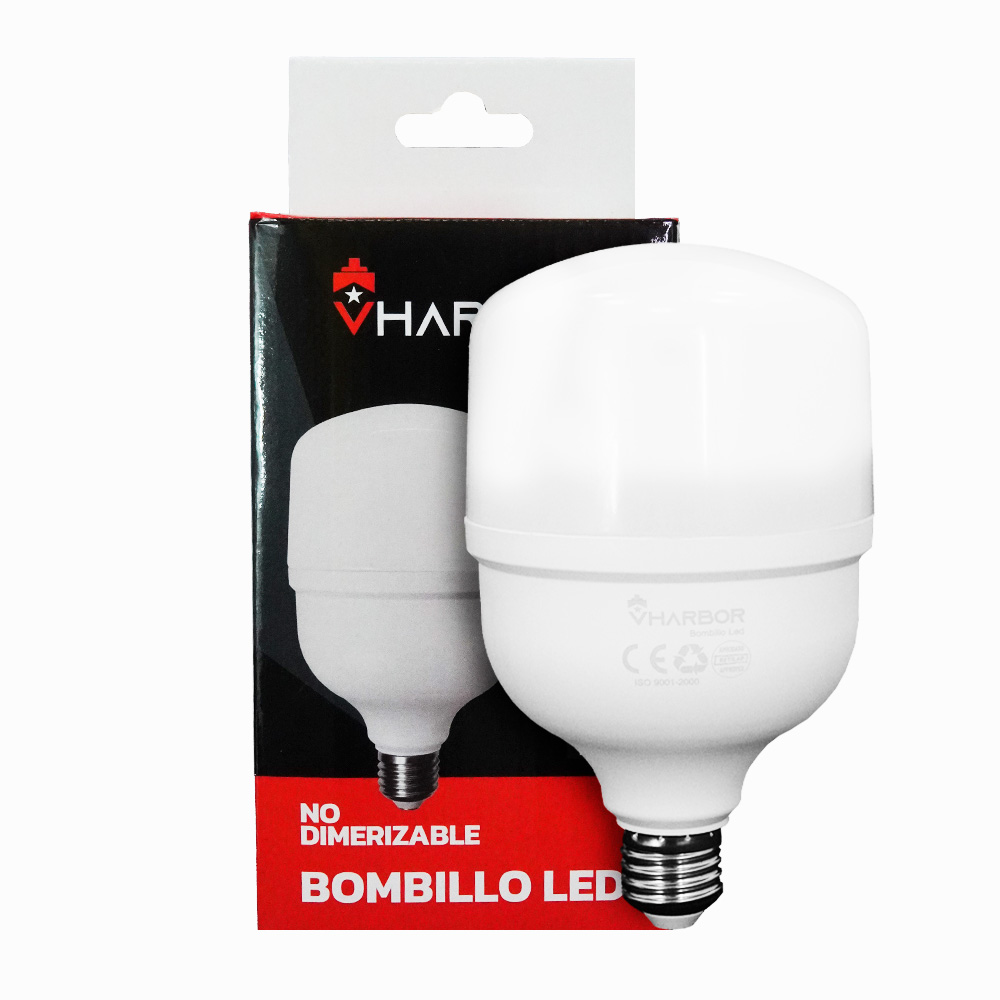 BOMBILLO LED 30W VHARBOR LUZ DIA E27 MULTIVOLTAGE (6500K)(T100)(HT2239)