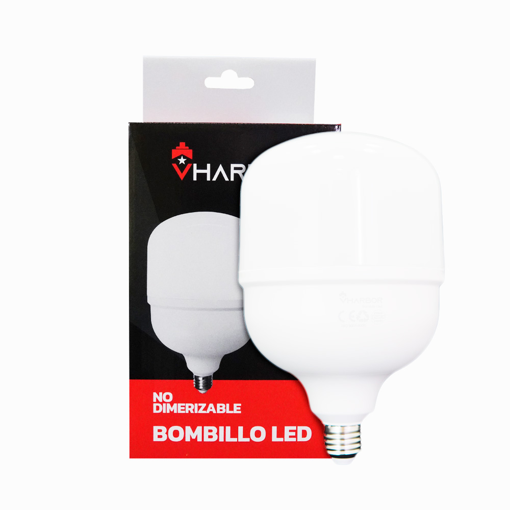 BOMBILLO LED 45W VHARBOR LUZ DIA E27 MULTIVOLTAGE (6500K)(T140)(HT2241)