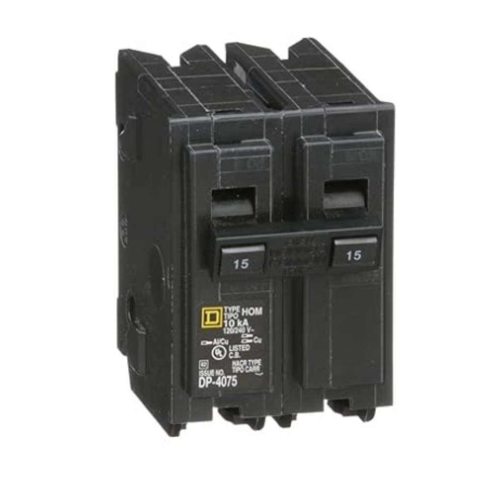 BREAKER DOBLE 15A BIPOLAR SQUARE D (62-0215)