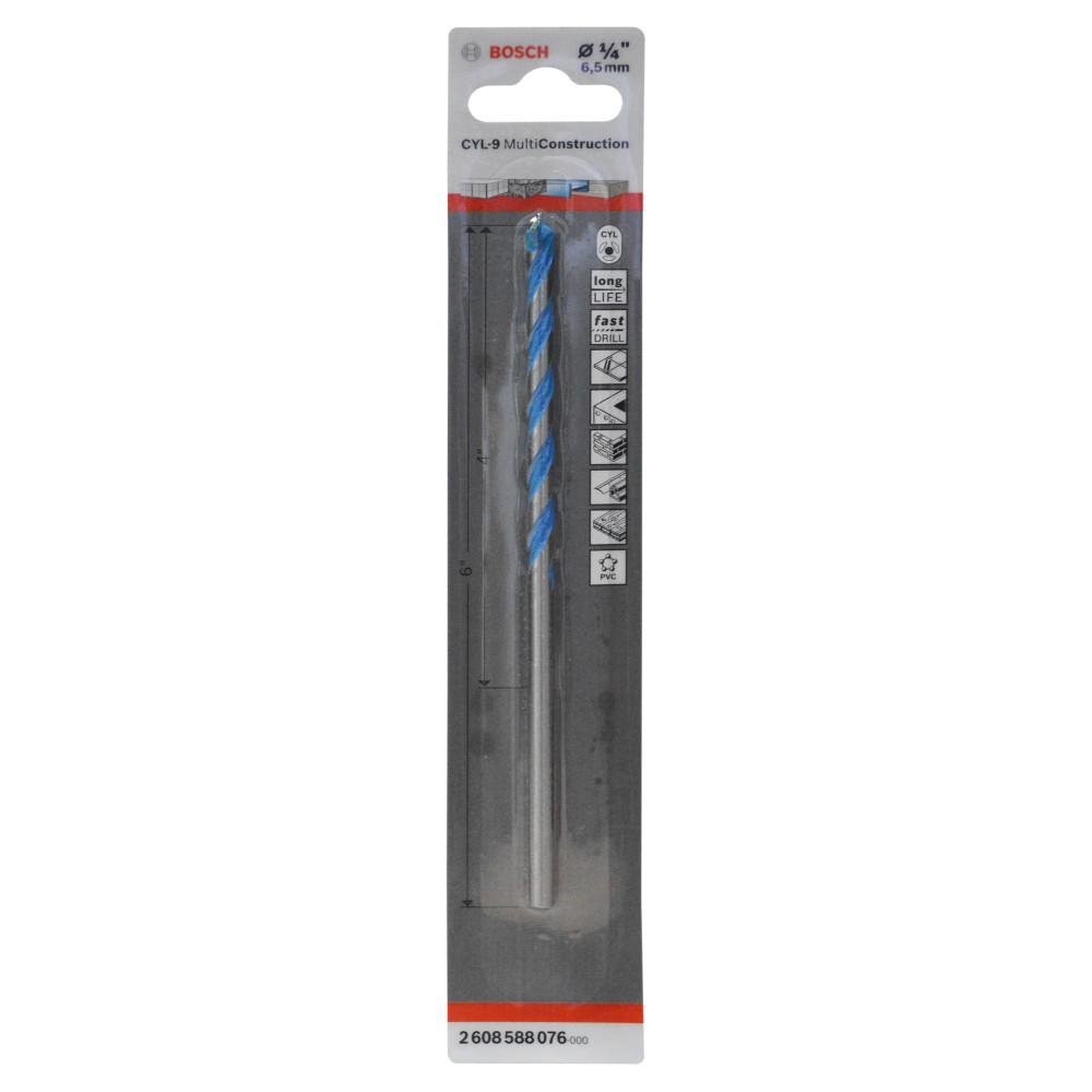 BROCA CYL-9 MULTICONSTRUCCION BOSCH  1/4 X 6