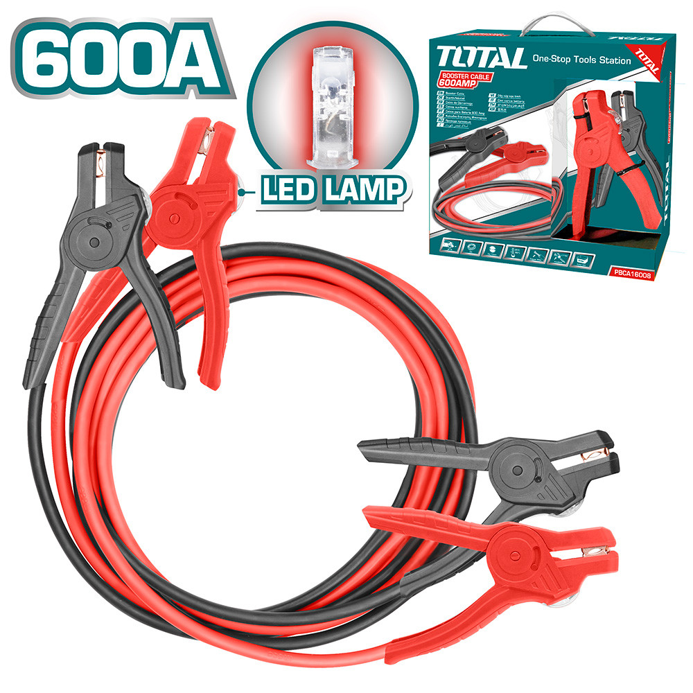 CABLE INICIO BATERIA 600 AMP 3 MTS LUZ LED TOTAL