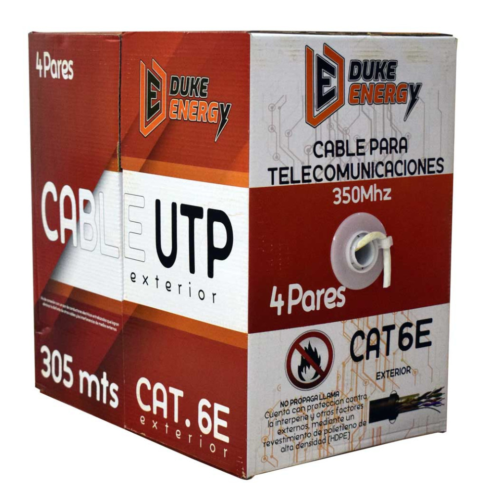 CABLE UTP N-6E INTERIOR FINO BLANCO