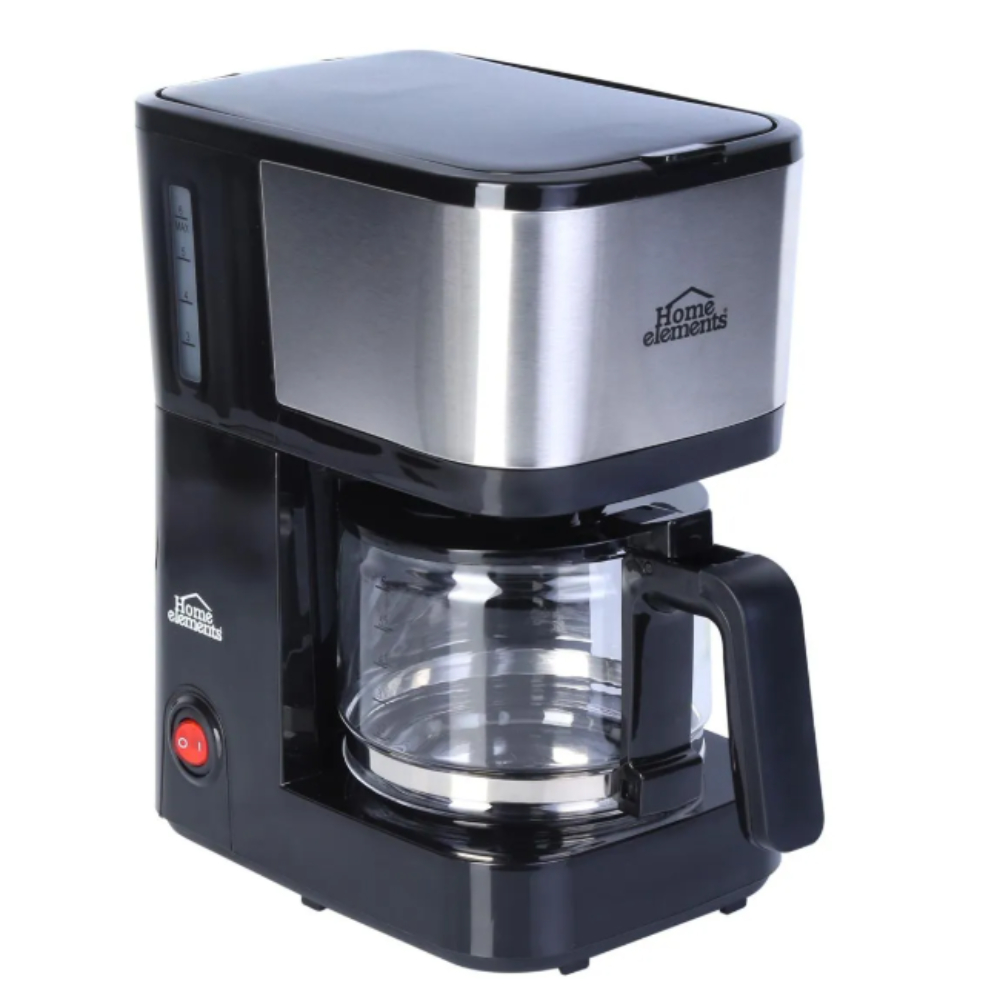 CAFETERA 6 TAZAS NEGRA V/VIDRIO (HECM9420SS)