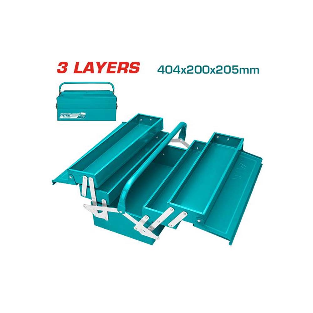 CAJA DE HERRAMIENTAS 404X200X205MM INDUSTRIAL METALICA TOTAL   (THT10702)