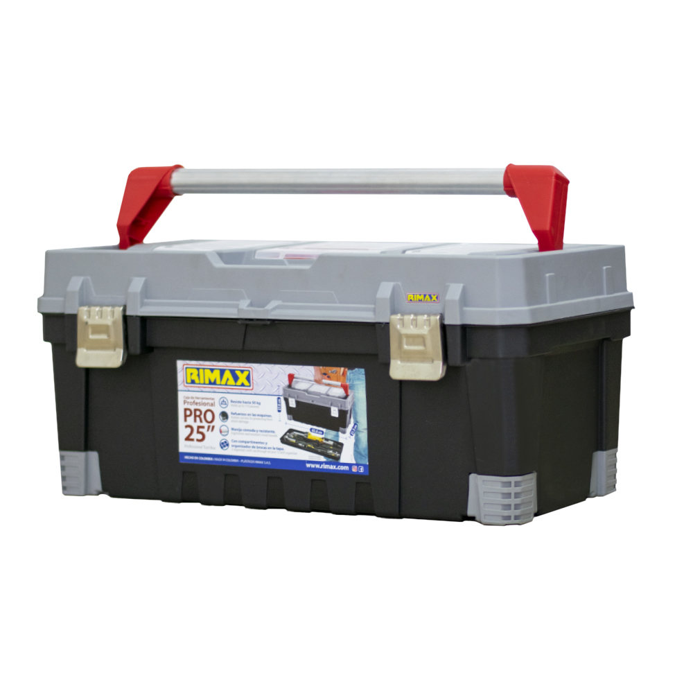 CAJA HERRAMIENTA 25 PRO CERR METALICA NEGRA RIMAX 8043 (44012)