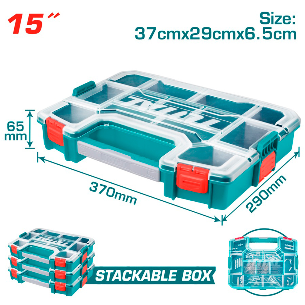 CAJA ORGANIZADORA 15" SUPER TOTAL (TPX1151)