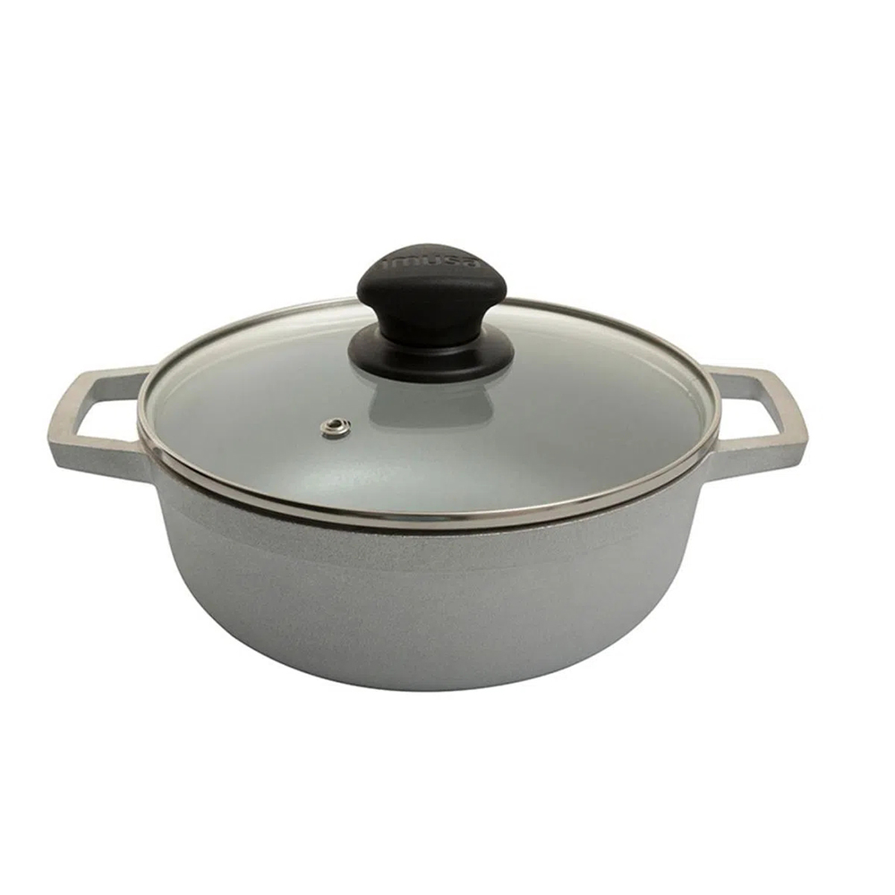 CALDERO 22 CM AF NATURAL TAPA VIDRIO IMUSA