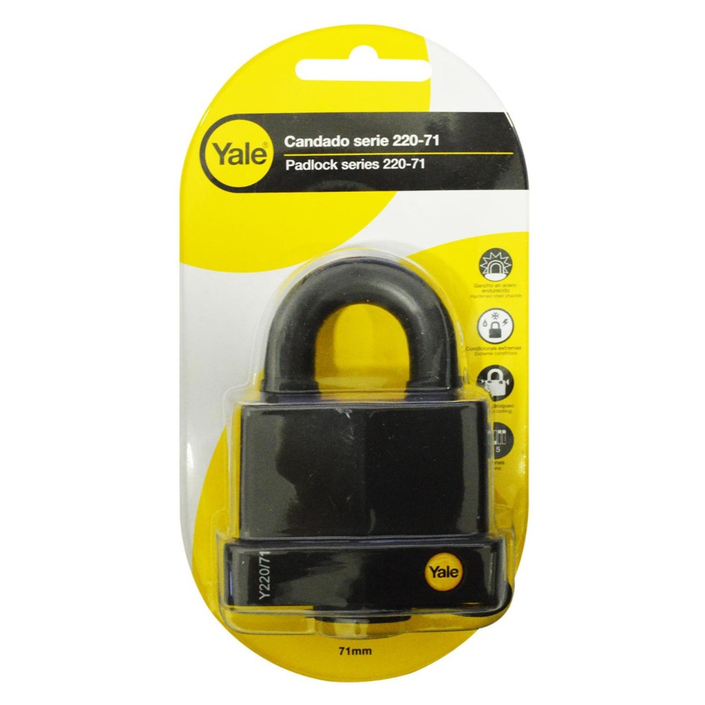 CANDADO YALE INTEMPERIE 71MM (8817)