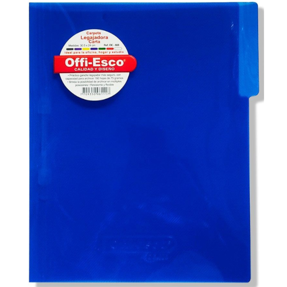 CARPETA LEGAJADORA CARTA OFFI-ESCO (OE-808)