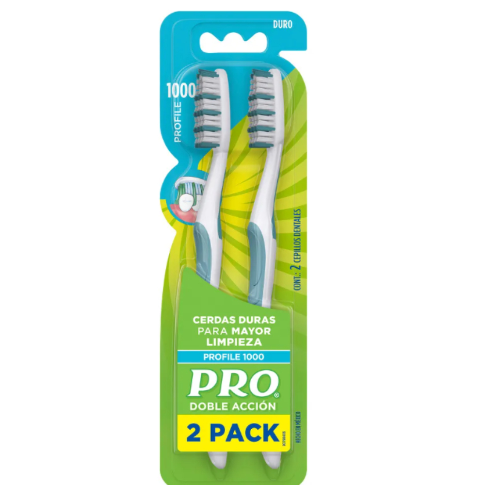 CEPILLO DE DIENTES X 2 PRO 1000 DOBLE ACCION