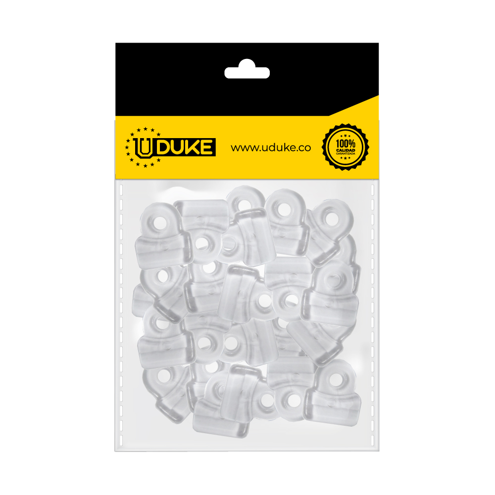 CHAPETA CANDADO PLASTICA ESPEJOS Y VIDRIOS PQT X 20 UDUKE