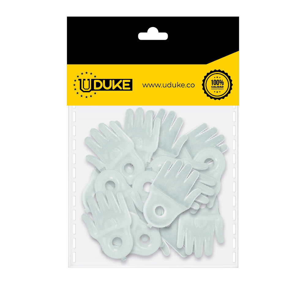 CHAPETA MANITO PLASTICA ESPEJO Y VIDRIOS PQT X 20 UDUKE