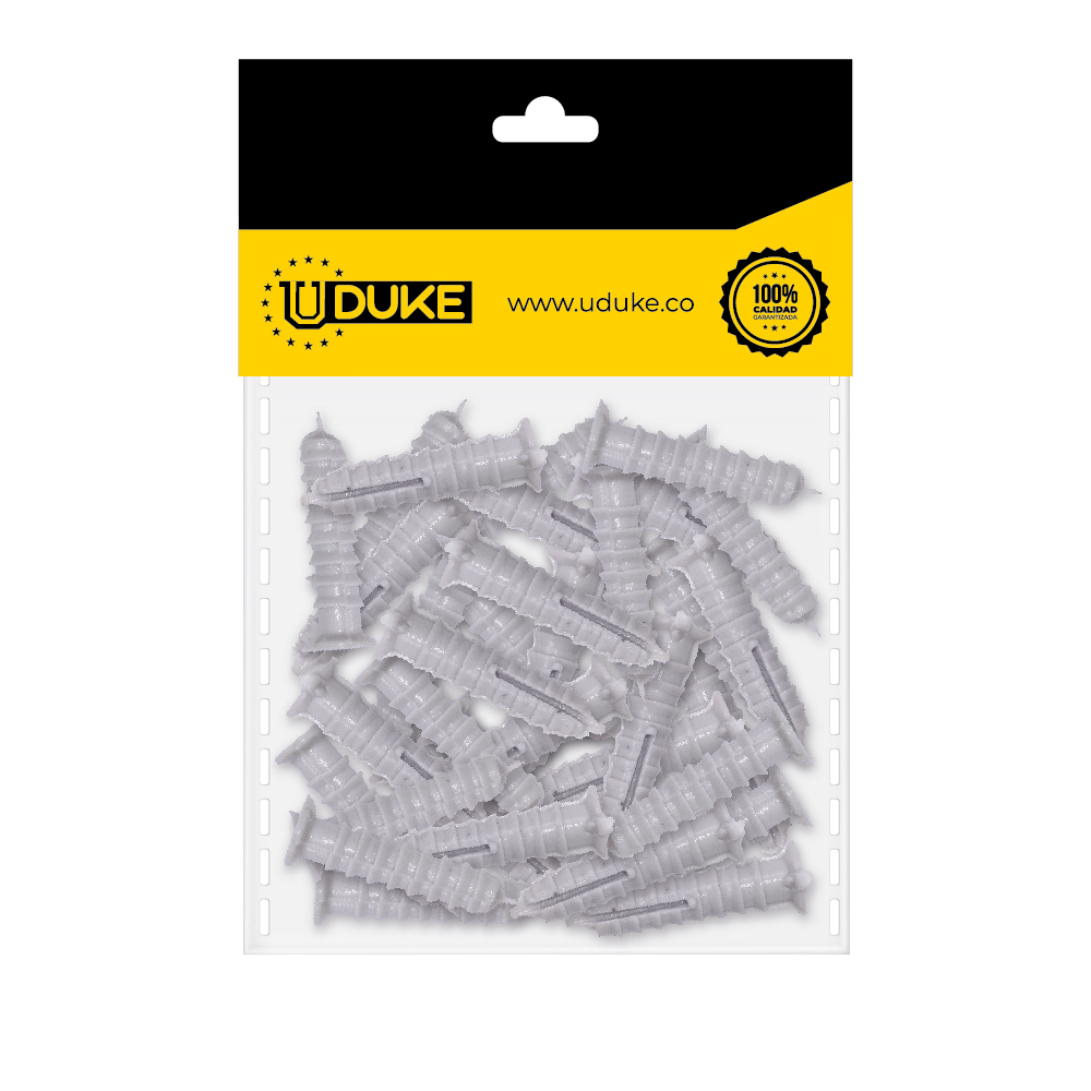 CHAZO 3/16" PLASTICO ESTRIADO PQT X 40 UDUKE