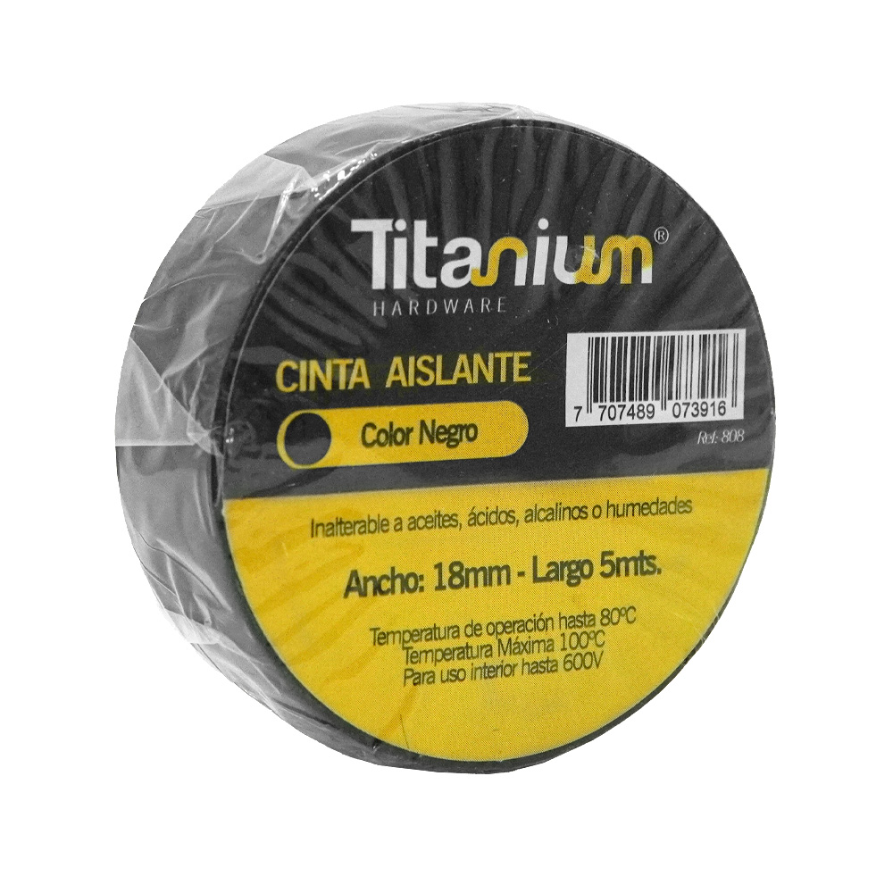 CINTA AISLANTE PEQUENA ORIGINAL X 5 MTS TITANIUM TTA143 (04669)  