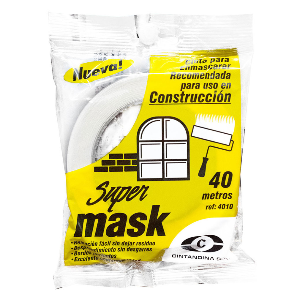 CINTA ANDINA ENMASCARAR SUPER MASK ESPECIAL PARA CONSTRUCCION 1 (X 40 MTRS) CE-204