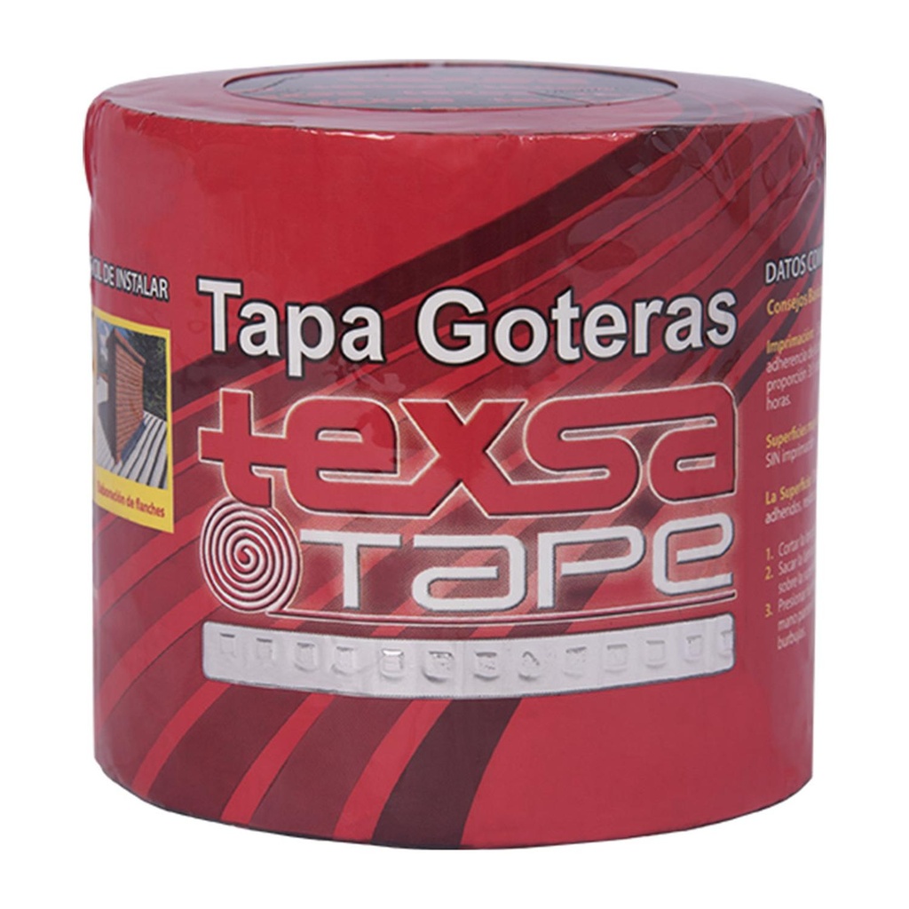 CINTA ASFALTICA TAPA GOTERAS 10 CM X 5 M ALUMINIO TEXSA TAPE