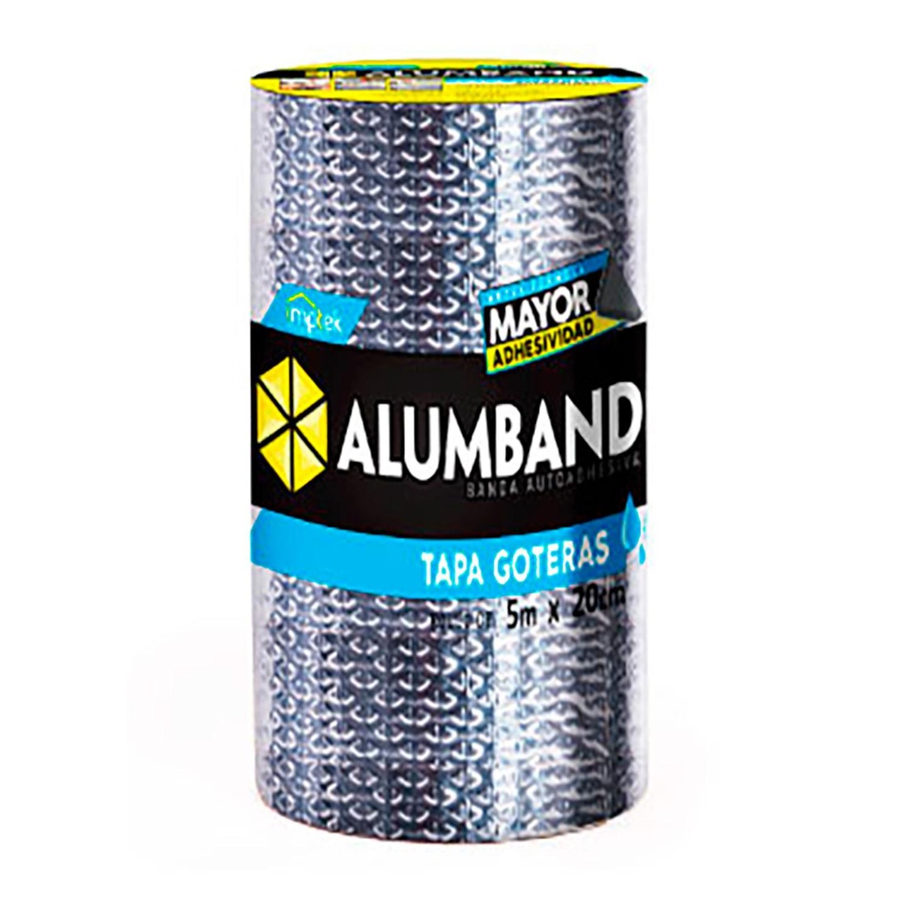 CINTA ASFALTICA TAPA GOTERAS 20 CM x 5 MTS (1.1MM) ALUMBAND