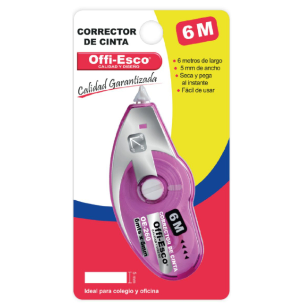 CINTA CORRECTORA ROLL 6MT OFIESCO (001082)