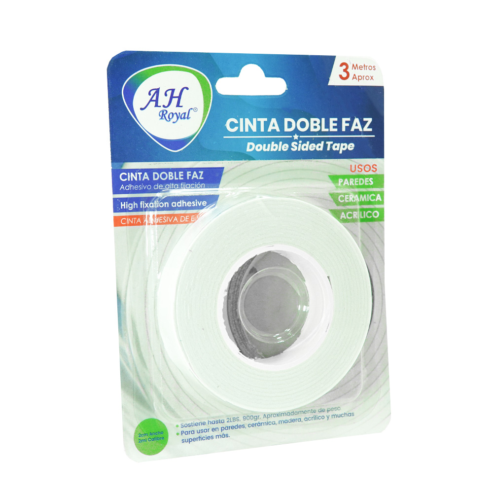 CINTA DOBLE FAZ AHROYAL 18mm X 2 MTS (PAC90055-113)