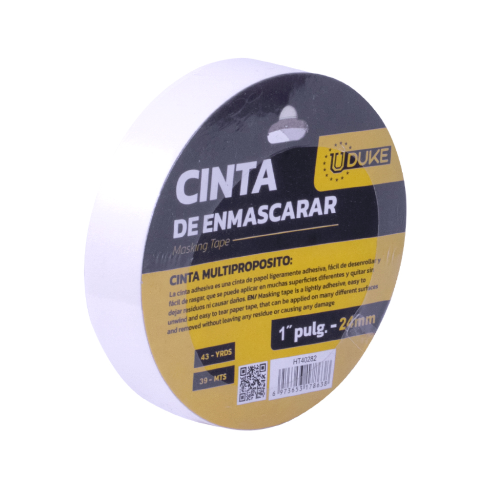 CINTA ENMASCARAR DOMESTICA UDUKE 1" X 43 YRDS (39 MTS) (HT40272)(HT40282)