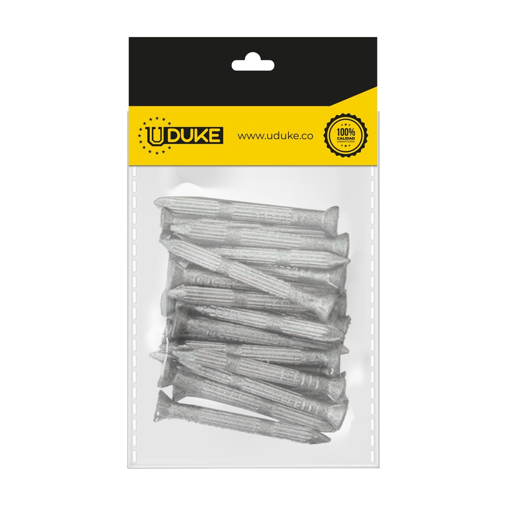 CLAVO ACERO VERTICAL 1 1/2" PQT X 20 UDUKE