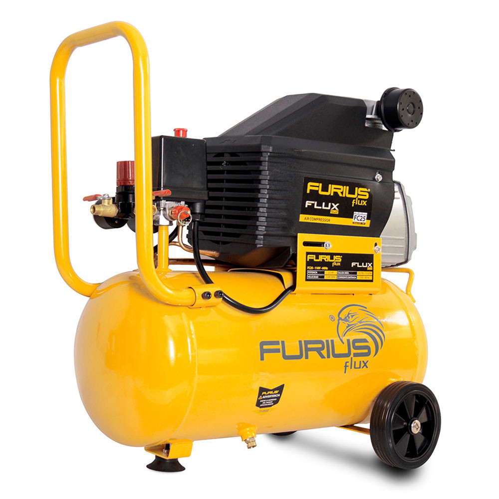 COMPRESOR FURIUS AIRE DIRECTO HORIZONTAL 25L 2.0HP 115PSI(FC25)
