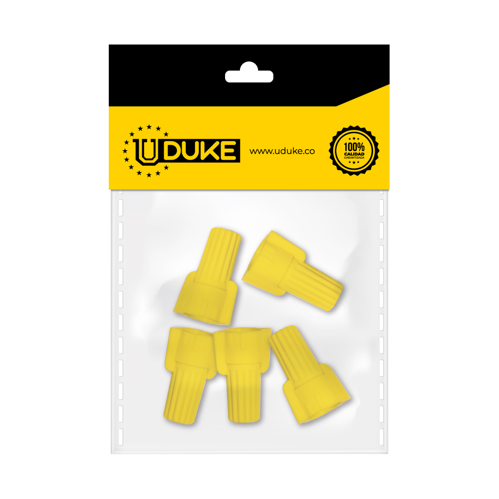 CONECTOR PARA CABLE COBRE AMARILLO UDUKE (PTE X 5 UNIDADES)