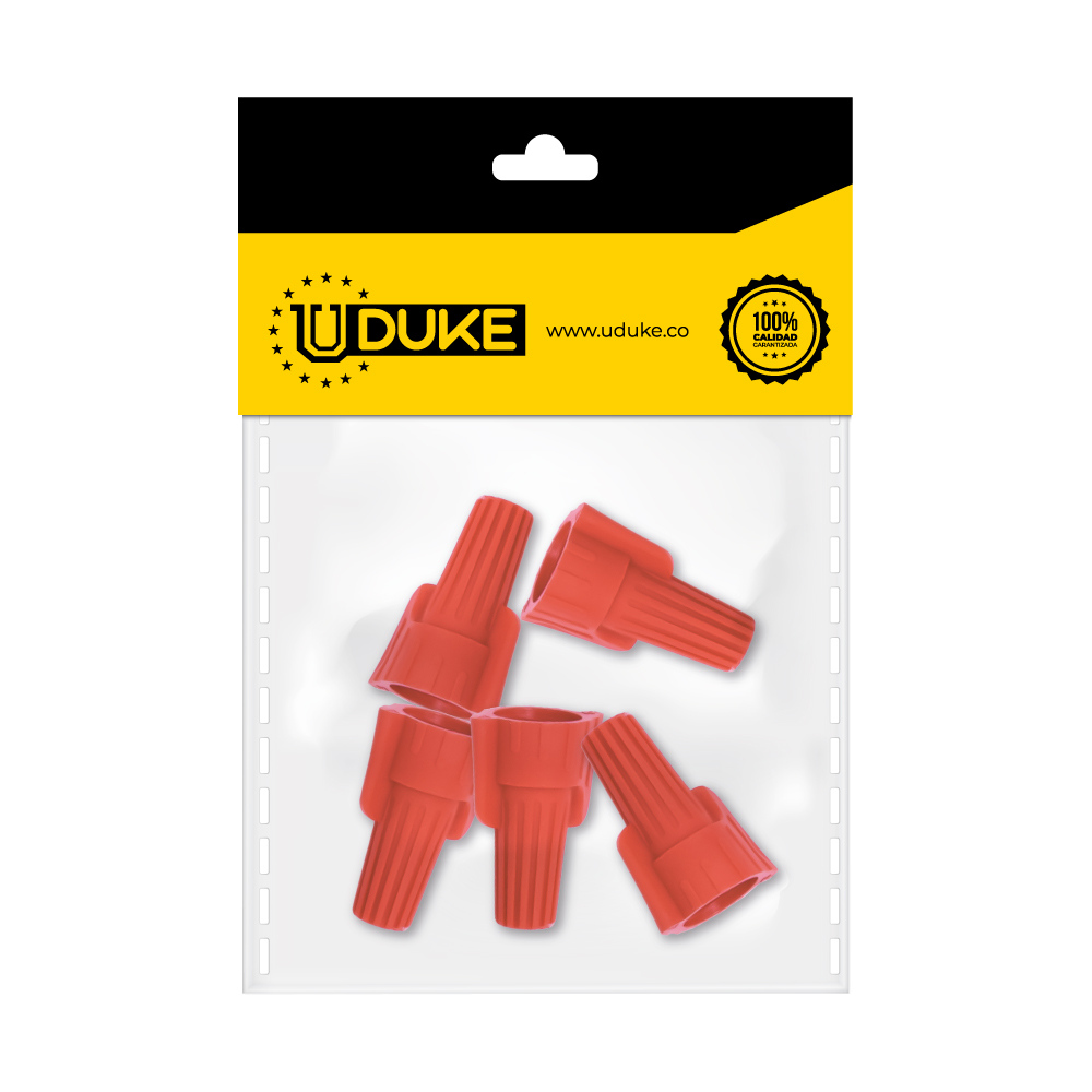 CONECTOR PARA CABLE COBRE ROJO UDUKE (PTE X 5 UNIDADES)