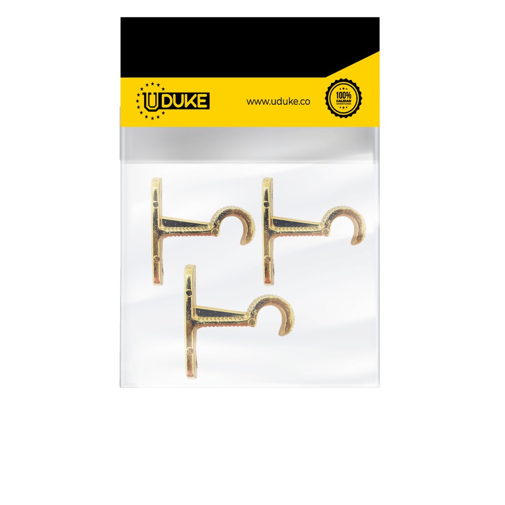 CORTINERO MURO DORADO 1" PAQ X 3