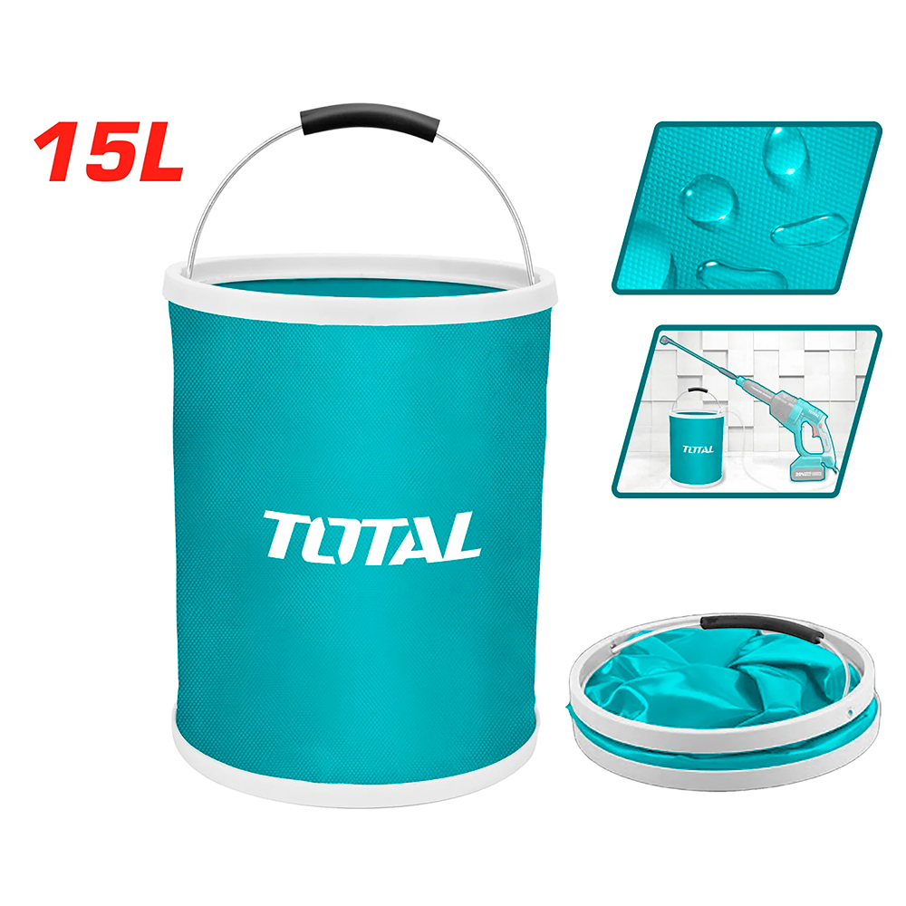 CUBO PLEGABLE DE PVC 15L TOTAL (TGTFB15)