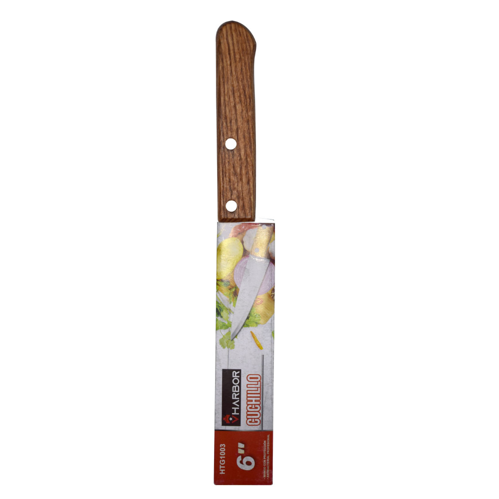 CUCHILLO CACHA MADERA 6" VHARBOR (HTG1003)