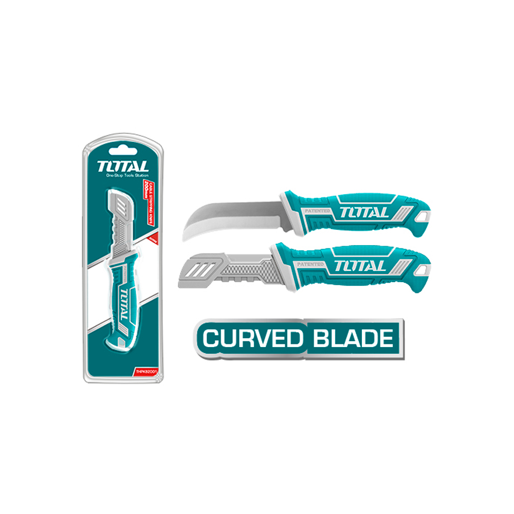 CUCHILLO PELACABLE 200 MM CURVO ACERO INOXIDABLE TOTAL (THT51882)