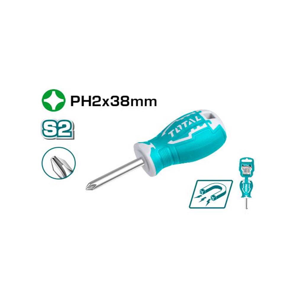 DESTORNILLADOR 2X38MM (PUÐO) (+) PUNTA INMANTADA INDUSTRIAL TOTAL (THT26PH2038)