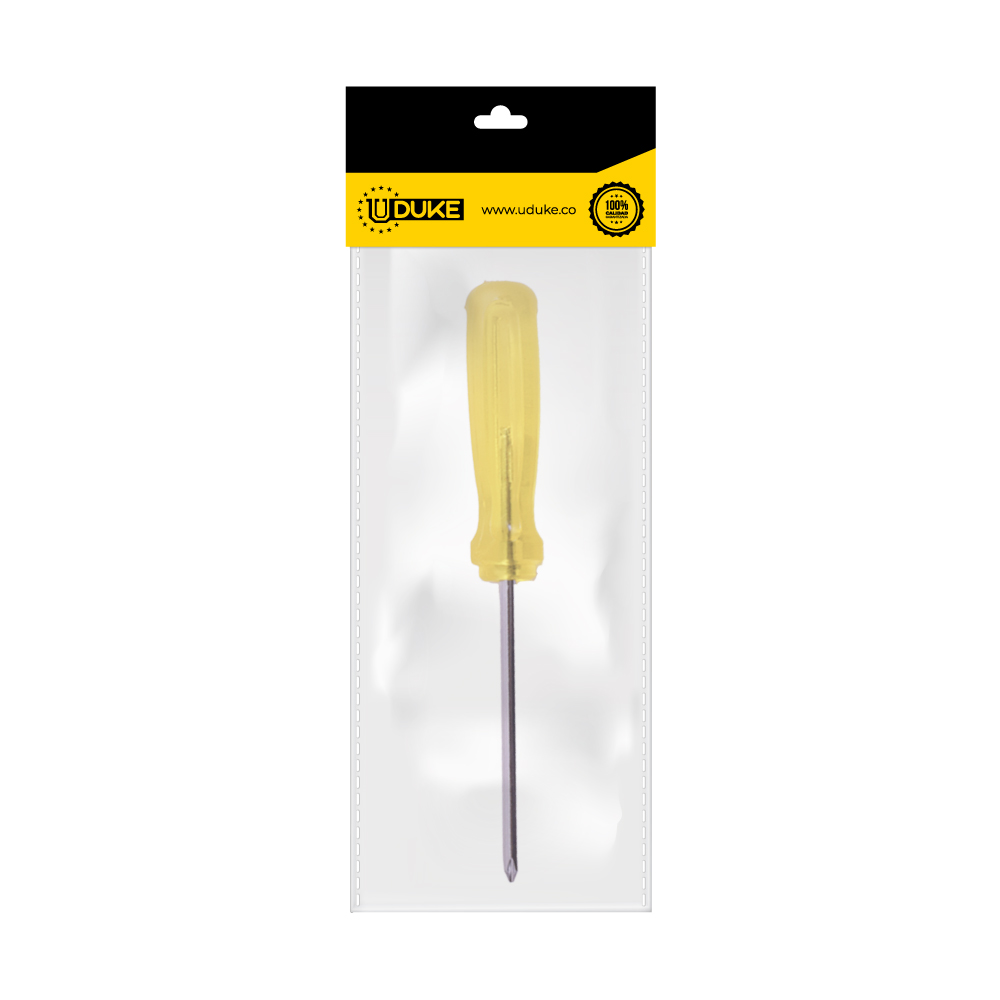 DESTORNILLADOR AMARILLO 1/4X4 (+) DSF-6124 PQT X 1 UDUKE