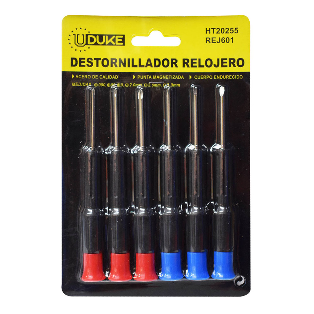 DESTORNILLADOR RELOJERO HOYOSTOOLS X 6 (RLU602) (JUEGO) (HT20255) RT5