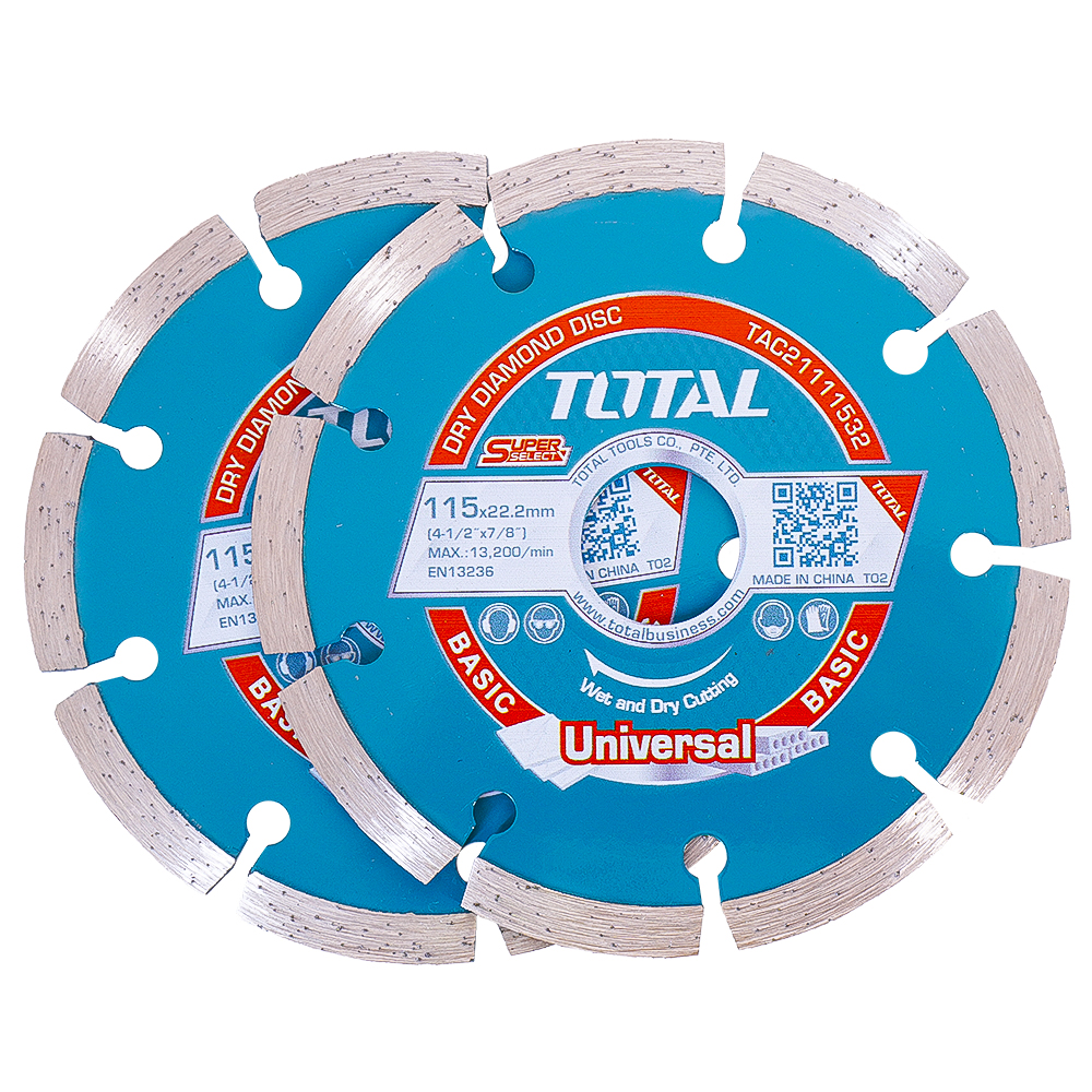 DISCO 4 1/2" DIAMANTADO SEGMENTADO JUEGO X 2PZS TOTAL (TAC21111532)