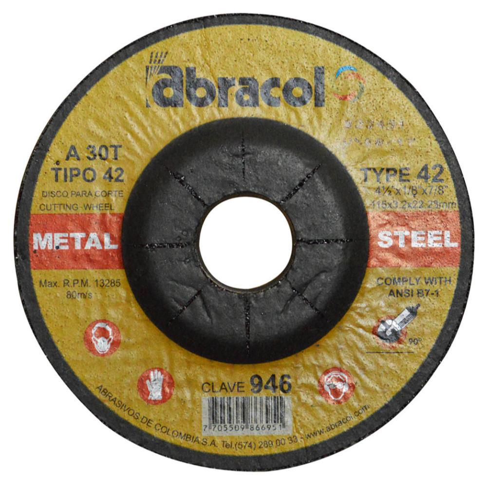 DISCO ABRACOL C/M 4 1/2 X 1/8 (CLAVE 946)