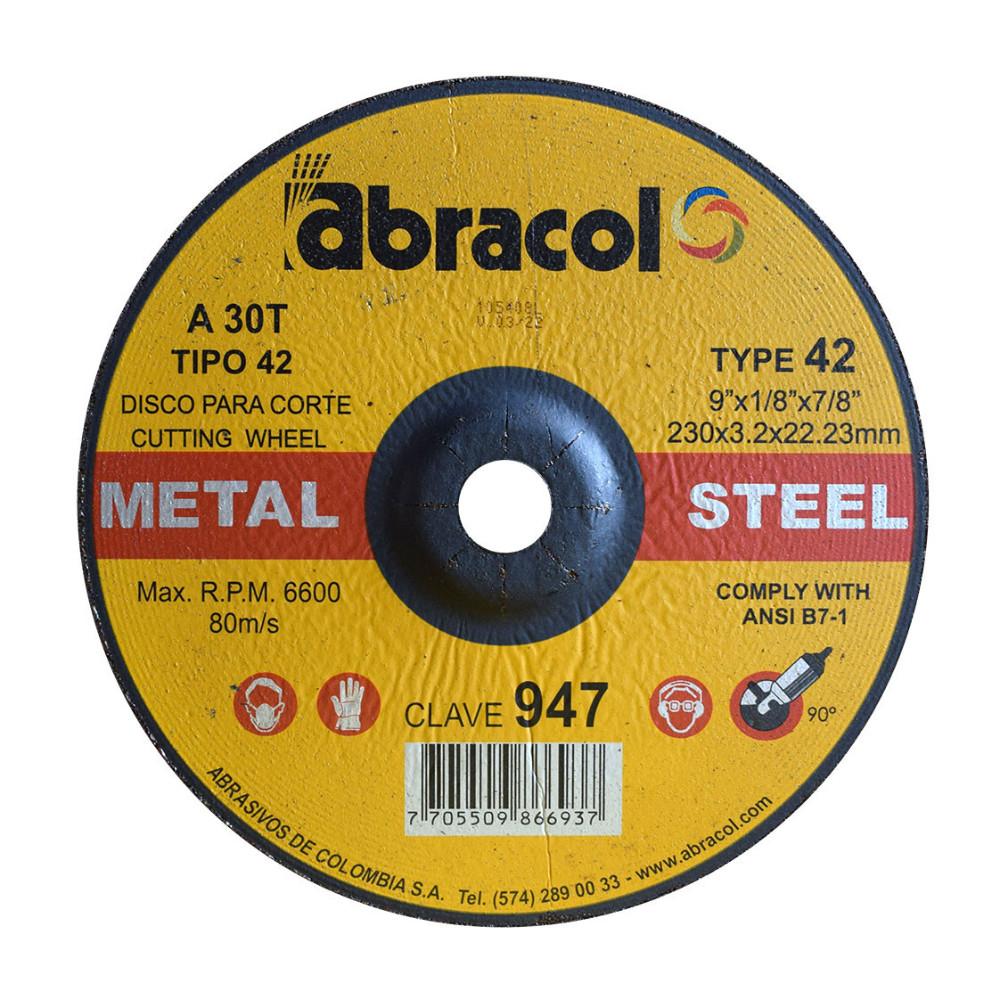 DISCO ABRACOL C/M 9 X 1/8 (DT42 230X3,2X31,75MM (CLAVE 947) (ABD4A0030052)
