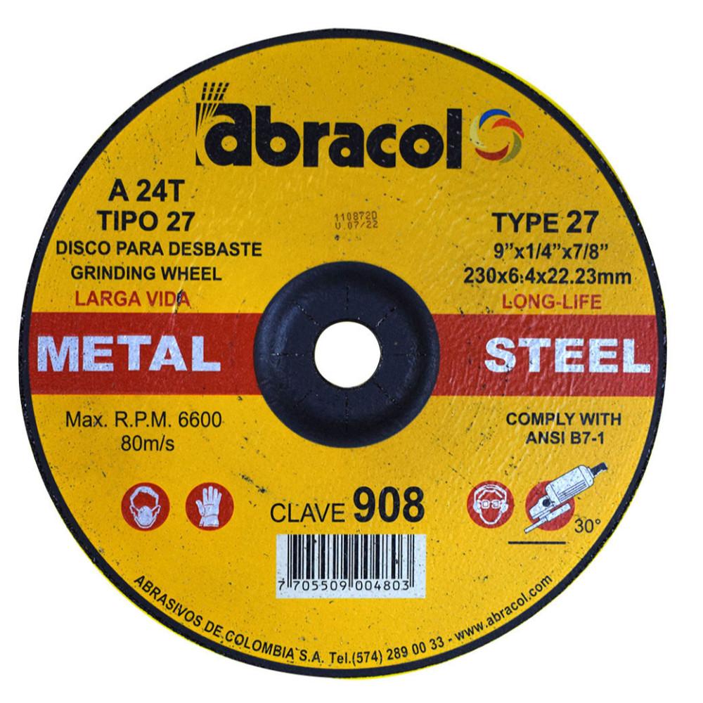 DISCO ABRACOL P/M 9 X 1/4 X 7/8 (DT27 230X6,4X22,23MM) (CLAVE 908) (ABD7A0024096)