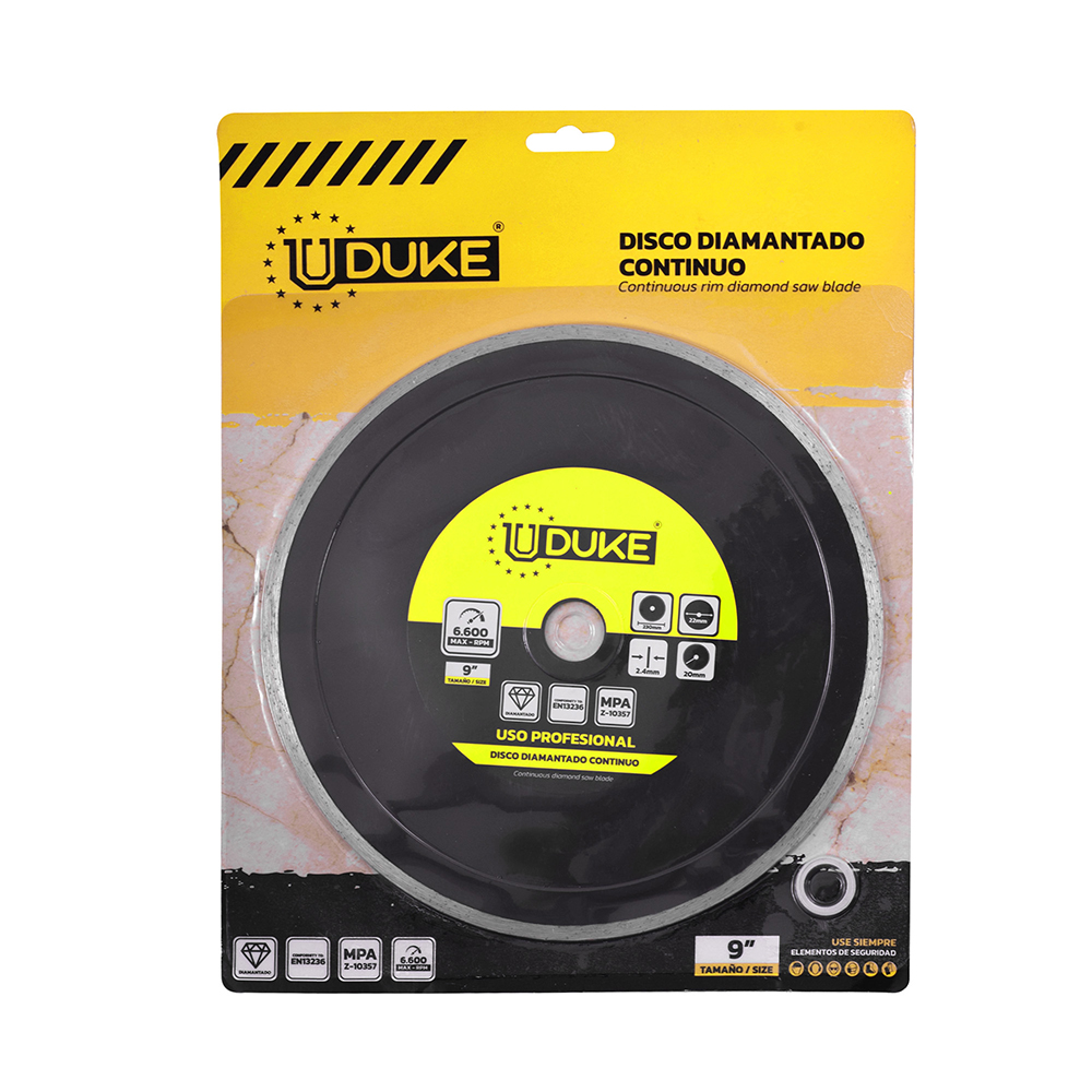 DISCO DIAMANTADO CONTINUO UDUKE 9"  (HT30582)