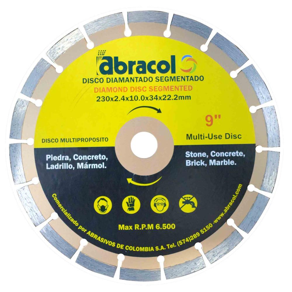 DISCO DIAMANTADO SEGMENTADO ABRACOL 9 CLAVE 5506 (SEDIDCH00052)