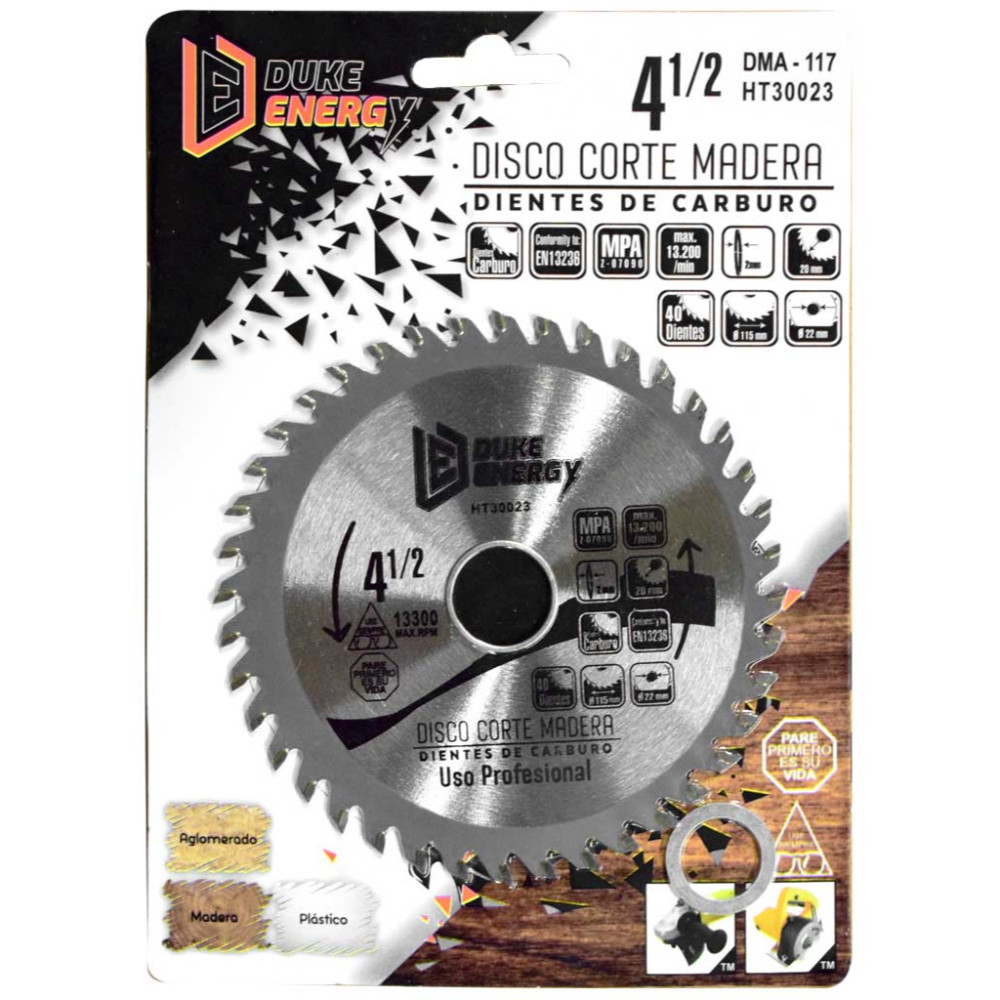 DISCO MADERA HOYOSTOOLS PROFESIONAL (4 1/2X40) DMA117 (HT30023)