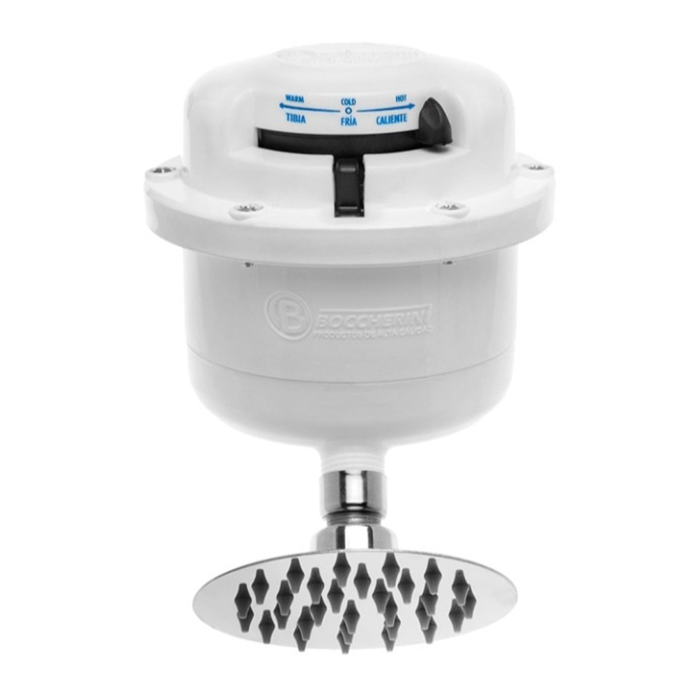 DUCHA ELECTRICA BOCCHERINI FUSION DIRIGIBLE SLIM BLANCA 120V (1601110S)